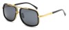Ochelari de soare Rectangular Negru V.I.P., THEICONIC
