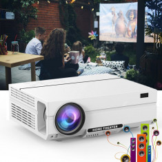 Video proiector Full HD, redare 4K, home theater LCD, 1920x1080, 3600lm, difuzor, USB/HDMI/VGA/Jack 3.5 foto