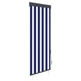 VidaXL Jaluzea tip rulou de exterior, albastru și alb, 60 x 250 cm