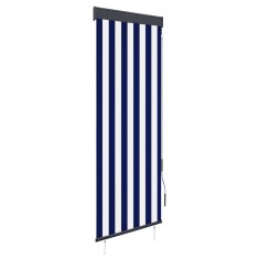 vidaXL Jaluzea tip rulou de exterior, albastru și alb, 60 x 250 cm