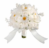 Buchet de Flori EVENTISSIMI - Trandafiri si Margarete, Alb, Eventissimi&reg;