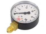 Manometru 0-100 bar 63 mm Lichide și Gaze Inerte