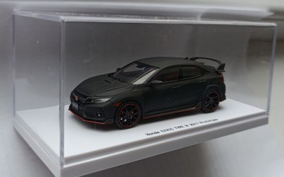Macheta Honda Civic Type R FK2 2017 Prototype negru carbon - Ebbro 1/43 foto