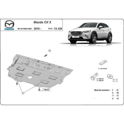 Scut motor metalic Mazda CX 3 2015-prezent foto