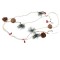 Instalatie craciun cu baterii, 2 metri, 20 led-uri tip ace si conuri de pin simple, alb cald, flippy