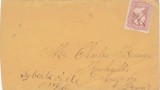 AMS @ - PLIC SUA 1861, FRANCATURĂ SIMPLĂ, francat cu 3 Cents MICHEL 1861/1869