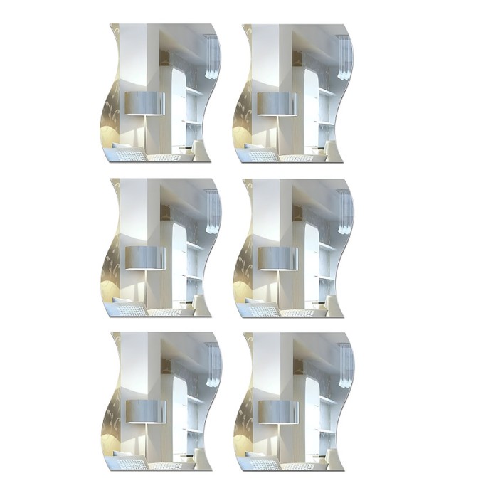 Set Stickere Acril Decorative, Oglinda Ondulata