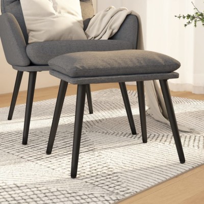 Taburet, gri deschis, 45x29,5x35 cm, material textil foto