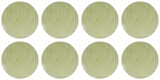Set farfurii 8 piese din Plastic, Verde, diametru 25 cm, cu Model Frunze Tropicale