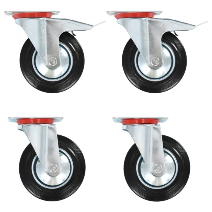 Gossi roti pivotante, 4 buc., 160 mm
