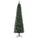 Brad de Craciun cu zapada artificiala190cm, Brad verde cu baza detasabila, decoratiune de Craciun, verde HOMCOM | Aosom Romania