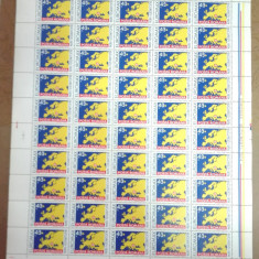 TIMBRE ROMANIA MNH LP856/1974 EXP. EUROMAX BUCURESTI COALA 50 DE TIMBRE