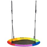 Leagan tip cuib pentru gradina, 100 cm, reglabil pe inaltime, 150 kg, multicolor