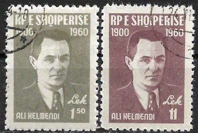 B0169 - Albania 1960 - Personalitati 2v.stampilate,serie completa foto