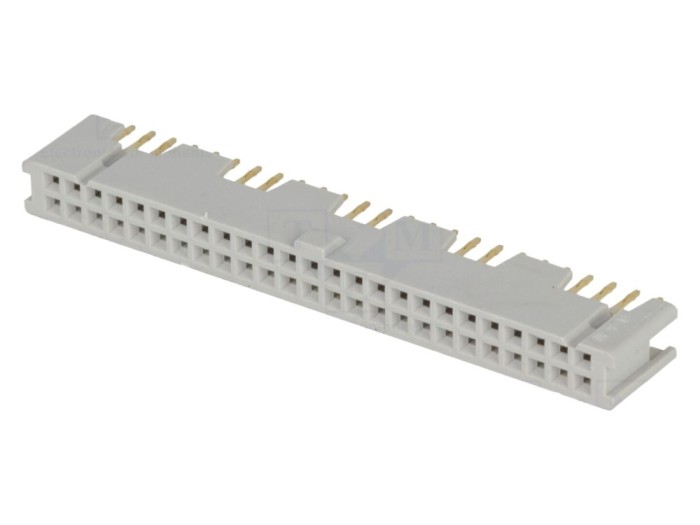Conector IDC mamă 50 pini aurit THT