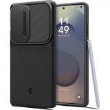 Husa Spate Spigen Optik Armor Compatibila Cu Samsung Galaxy S25 Ultra, Protectie La Camere, Negru