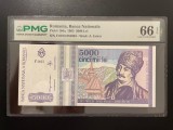 Romania 5000 lei 1993 pick 104a grad 66 pmg