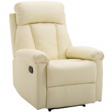 Cumpara ieftin Fotoliu recliner cu spatar rabatabil HOMCOM, piele ecologica, 80&times;97&times;107cm | Aosom RO