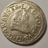 Austria Tyrol 3 kreuzer ND (1626-32) Hall argint Leopold V