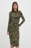 Joseph Ribkoff rochie culoarea verde, midi, mulată, 243061