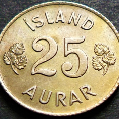 Moneda istorica 25 AURAR - ISLANDA, anul 1951 *cod 3593 A = A.UNC