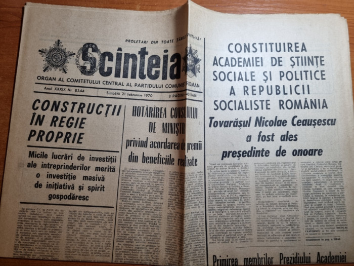 scanteia 21 februarie 1970-articol si foto judetul dolj,craiova