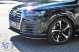 Spoiler Maxton Design potrivit pentru bara frontala SQ7, S-Line a Audi Q7 2015-2019, lac negru Performance AutoTuning