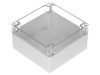 Carcasa universala GAINTA G288C Policarbonat IP65 Transparent 160x160x90mm Cu Garnitura Si Suruburi Montaj
