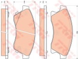 Set placute frana,frana disc CHEVROLET AVEO Limuzina (T300) (2011 - 2016) TRW GDB1843
