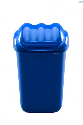Cos Plastic Cu Capac Batant, Pentru Reciclare Selectiva, Capacitate 15l, Plafor Fala - Albastru foto