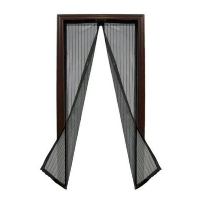 Plasa cu magnet pentru usa impotriva tantarilor, mustelor si altor insecte, neagra, 218x96 cm foto