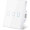 Intrerupator touch iUni 3F, Sticla Securizata, LED