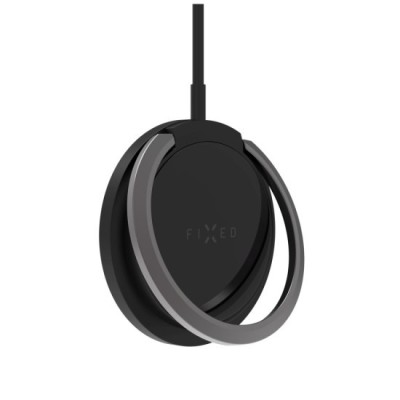 Incarcator Magnetic cu Cablu si Suport, 15W, 1.2m - Fixed (FIXMPAD2-BK) - Black foto