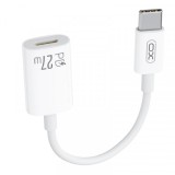 Adaptor Date si Incarcare USB-C - Lightning XO Design NB-R268A, 27W, 0.12m, Alb