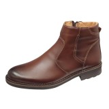 Ghete barbati casual din piele naturala cu fermoar imblanite GKR115M