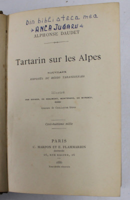 TARTARIN SUR LES ALPES par ALPHONSE DAUDET , 1886 foto