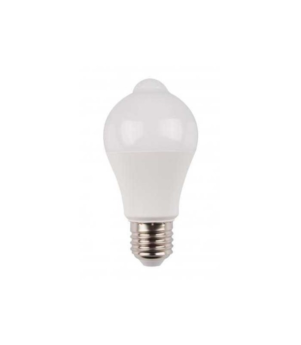 Bec cu LED cu senzor de miscare PIR A60 12W lumina rece Well