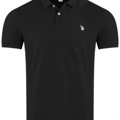 Tricou polo barbati US Polo Assn King Negru