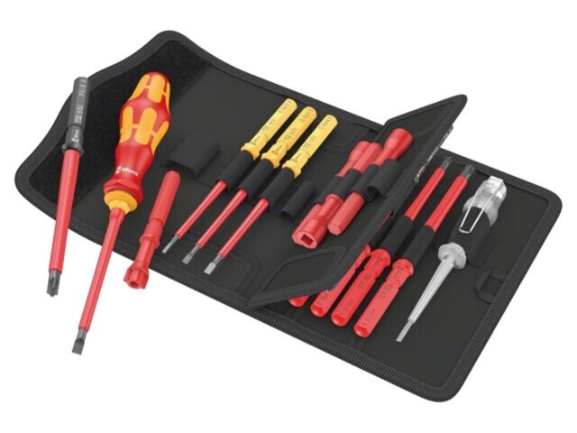 Kit şurubelniţe izolate 1kVAC WERA, 18 bucăți, geantă
