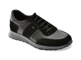 Cumpara ieftin Pantofi sport OTTER negri, 6541, din piele naturala