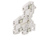 Termostat &icirc;mbinare șine 0,2-4mm&sup2; 4 borne gri 5,2mm, TE Connectivity