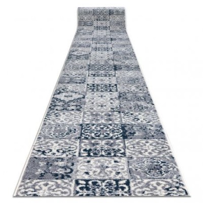 Traversa Heos 78586 crem si albastru Frunze PATCHWORK, GRESII DE LISBONA, 70 cm foto