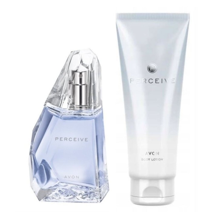 Set cadou pentru femei: Apa de parfum Perceive 50 ml, Lotiune de corp Perceive 125 ml, aroma florala fresh si luminoasa