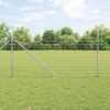 Gard pentru c&acirc;mp Argintiu 25 x 1.4 m Oțel galvanizat