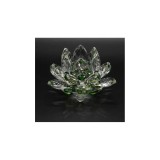 Cumpara ieftin Floare de lotus verde din cristal de sticla -8cm