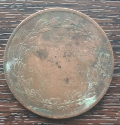(M1100) JETON BELGIA - 5 CENTIMES 1856, 25 ANI DE LA INCORONAREA LUI LEOPOLD I foto