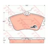 Set Placute frana punte fata TRW, Volkswagen Transporter T4, 1990-2003