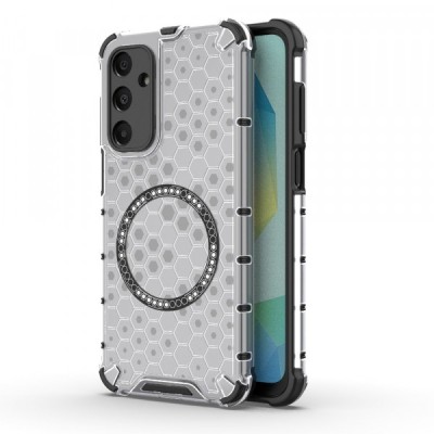 Husa MagSafe pentru Samsung Galaxy A16 5G A166 / A16 4G A165, Techsuit, HoneyComb Shield, Alba foto