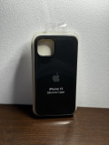 Husa originala cu logo iPhone 13 de silicon cu interior microfibra, Negru, Apple