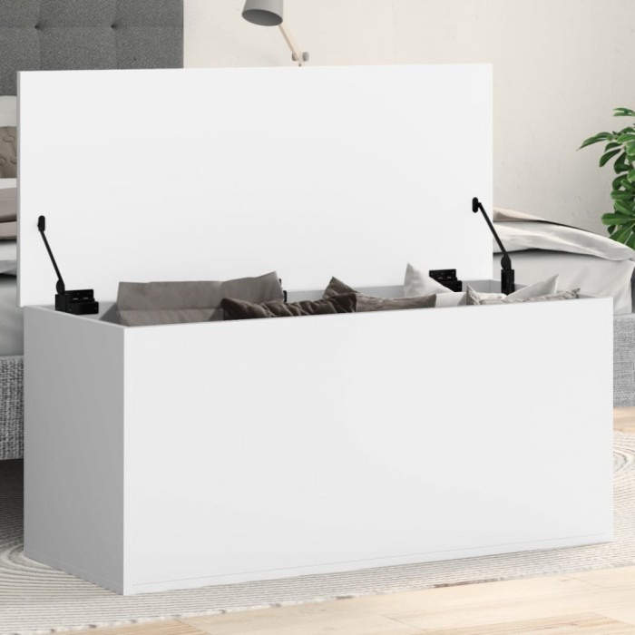 Cutie de depozitare, alb, 100x42x46 cm, lemn prelucrat